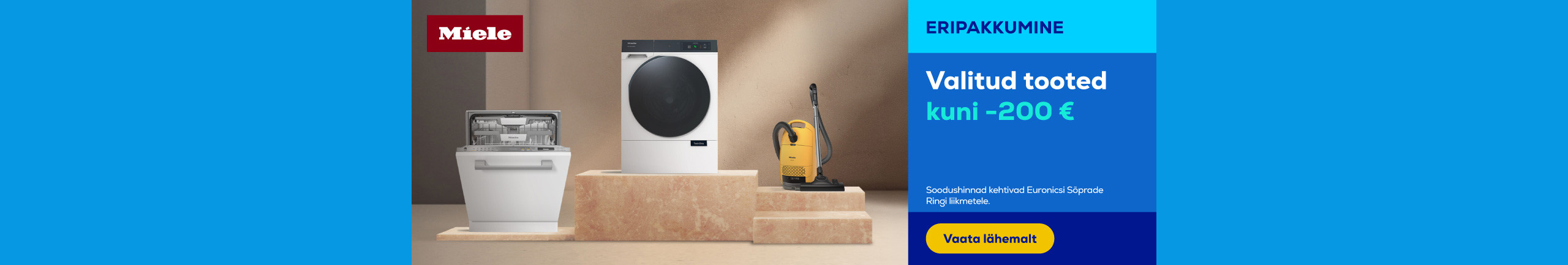 Selected Miele items up to - 200 €