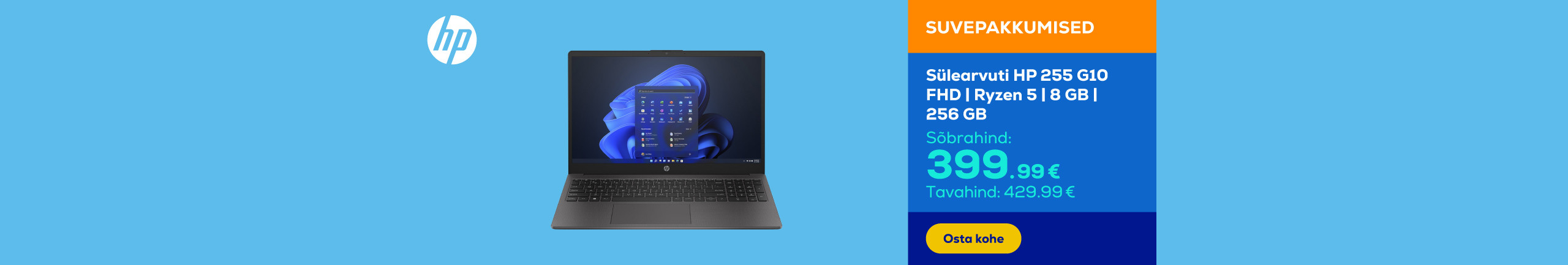Notebook HP 255 G10 FHD | Ryzen 5 | 8GB |256GB