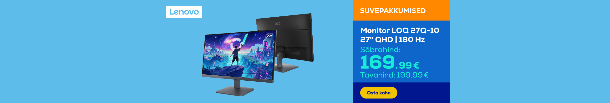 Monitor LOQ 27Q-10 27" QHD | 180 Hz	