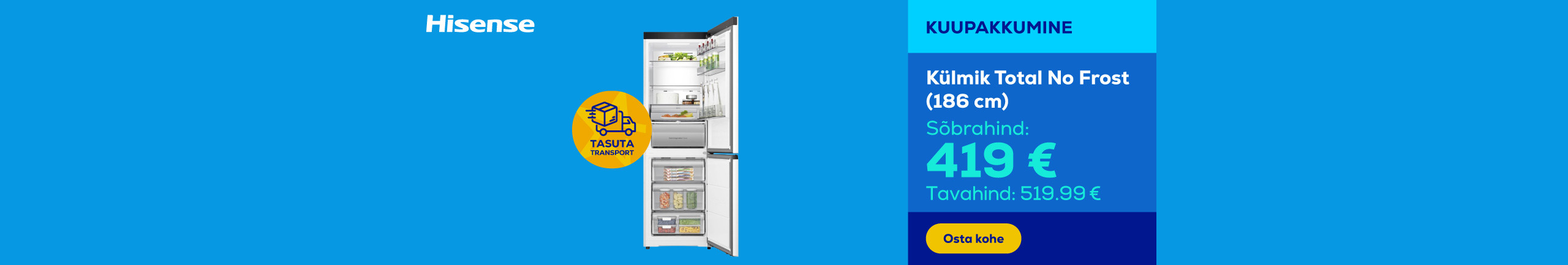 Refrigerator Total No Frost (186 cm)
