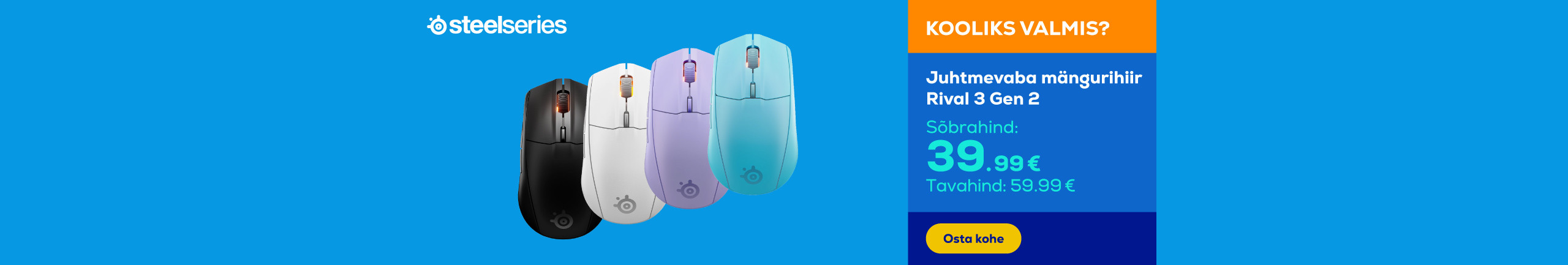 Juhtmevaba mängurihiir Rival 3 Gen 2