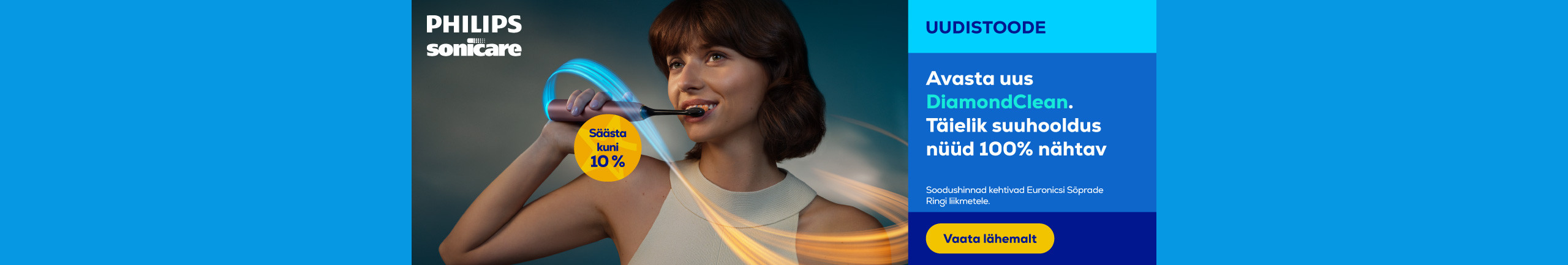 Uue põlvkonna Philips Sonicare DiamondClean elektrilistele hambaharjadele kuni -10%