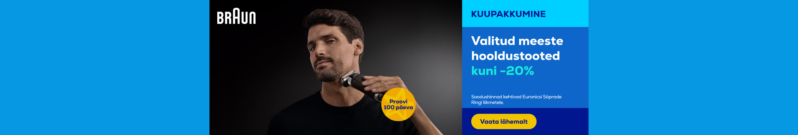 Valitud Brauni meeste hooldustooted kuni –20%