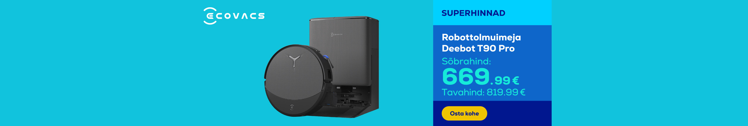 Robottolmuimeja Deebot T90 Pro