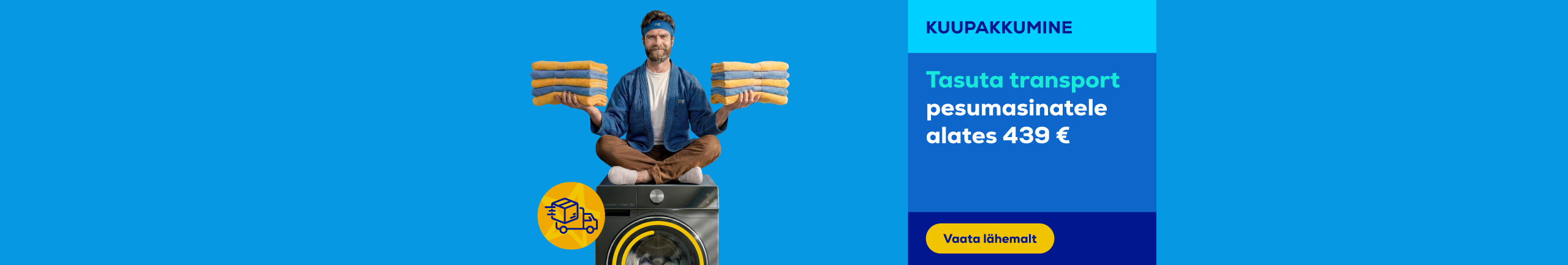 Free delivery on washing machines from 439 €