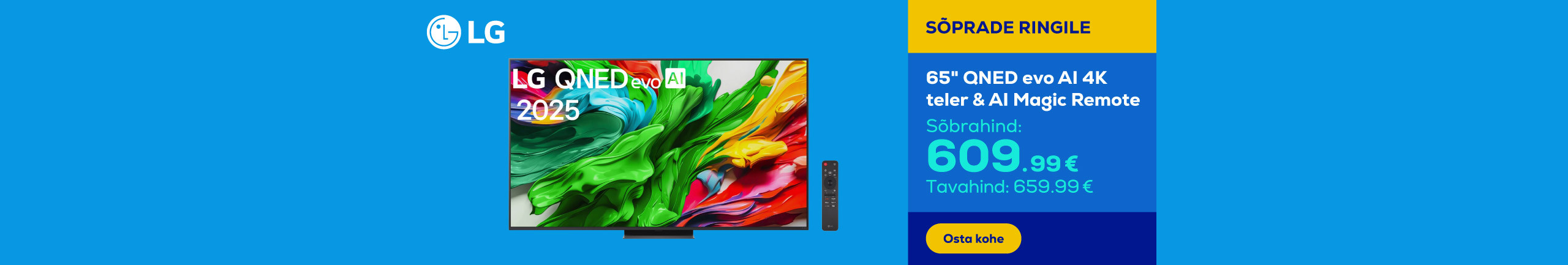65" QNED evo AI 4K TV with AI Magic Remote