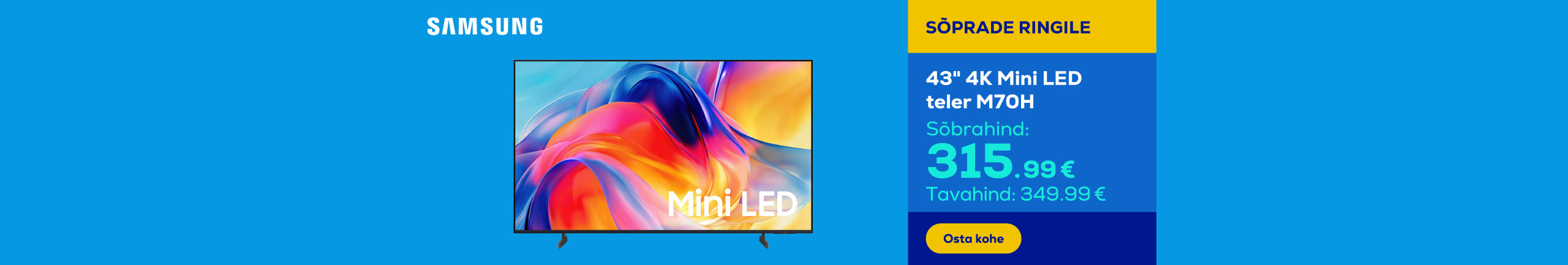 43" 4K Mini LED teler M70H