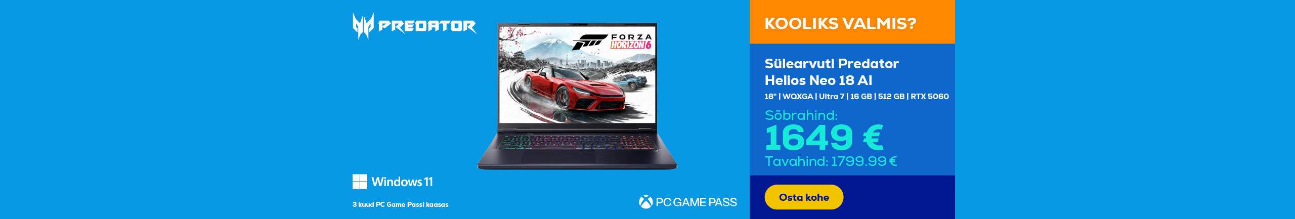 Acer Predator Helios Neo 18 AI