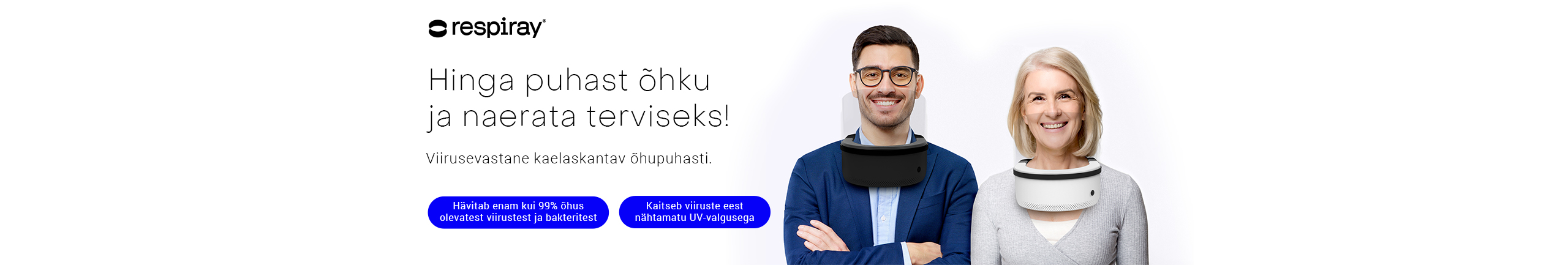 FPS Respiray - Viirusevastane kaelaskantav õhupuhasti