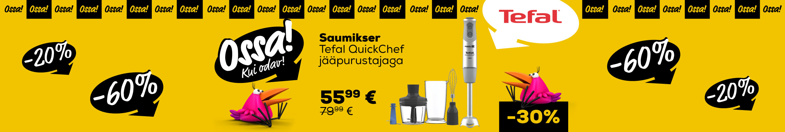 NPL Ossa extended! We added new products! Hand blender Tefal QuickChef 