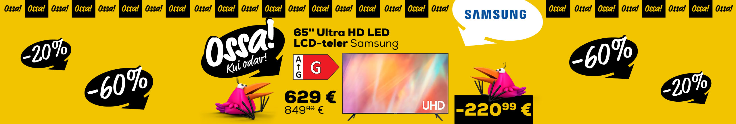 NPL Ossa extended! We added new products! 65'' Ultra HD LED LCD TV Samsung