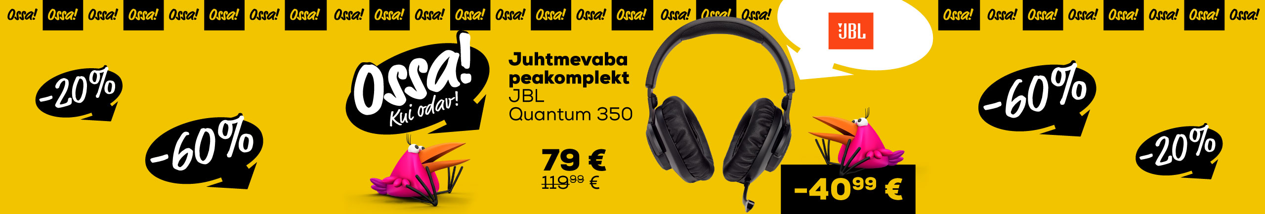 NPL Ossa extended! We added new products! Wireless Headset JBL Quantum 350 