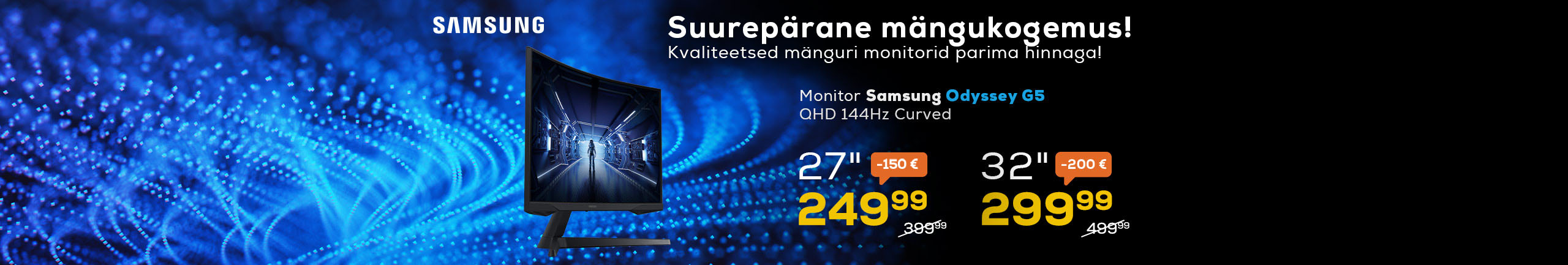 Nõgusa ekraaniga Samsung Odyssey G5 monitor