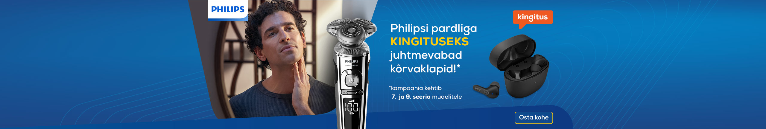 Buy Philips shaver and receive earpods as a gift!
