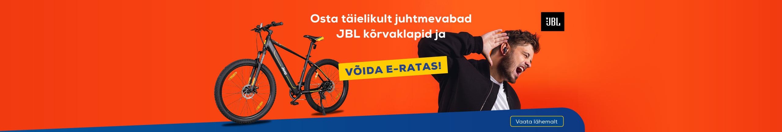 Buy JBL true wireless headphones and win an electric bike!