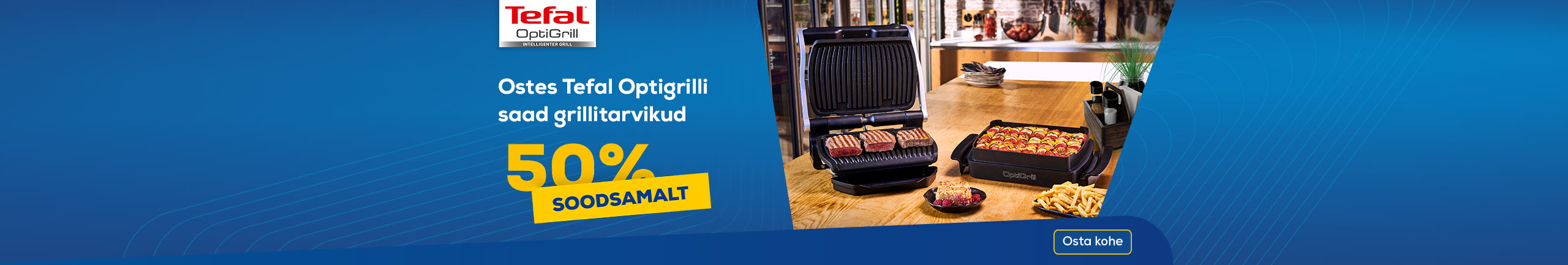 Buy Tefal Optigrill and receive grill accessories -50% 