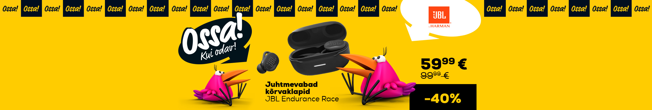 Ossa! Summer 2022. Wireless earbuds JBL Endurance Race
