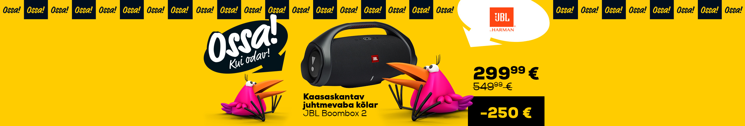 Ossa! Summer 2022. Portable Wireless Speaker JBL Boombox 2