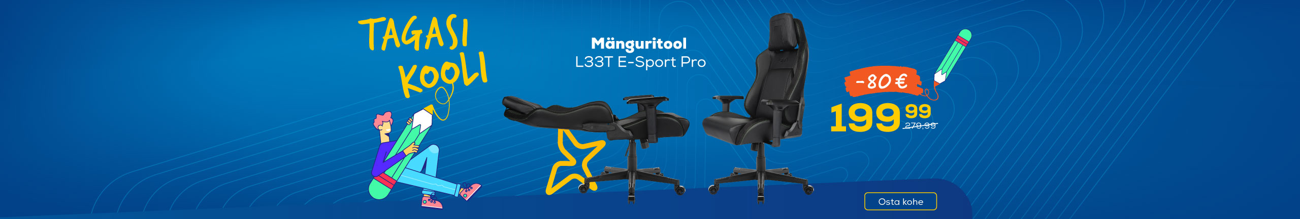 Gaming chair El33t E-Sport Pro