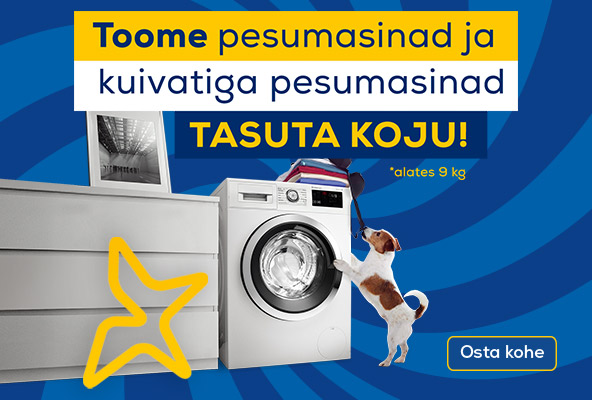 Toome valitud pesumasinad ja kuivatiga pesumasinad tasuta koju!