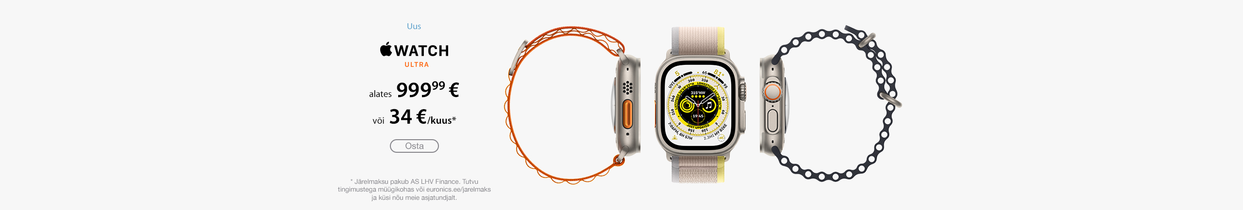 Uus Apple Watch Ultra nüüd müügil!