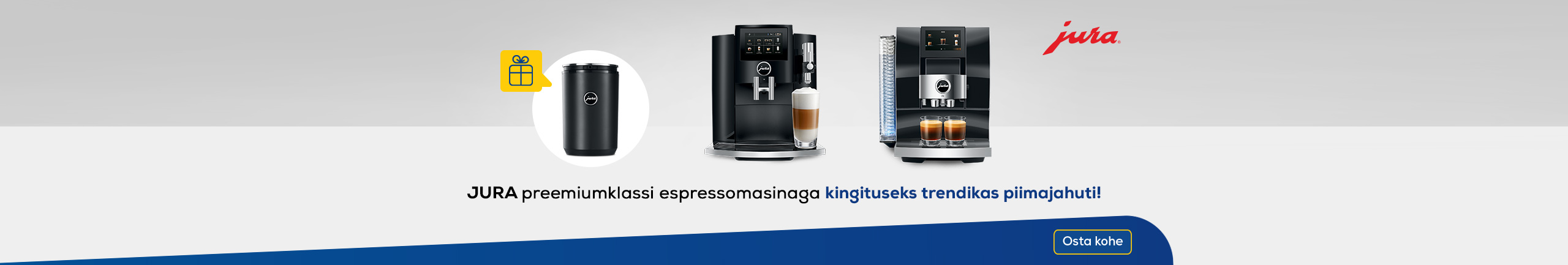 Free Jura milk cooler with premium Jura espresso machines!