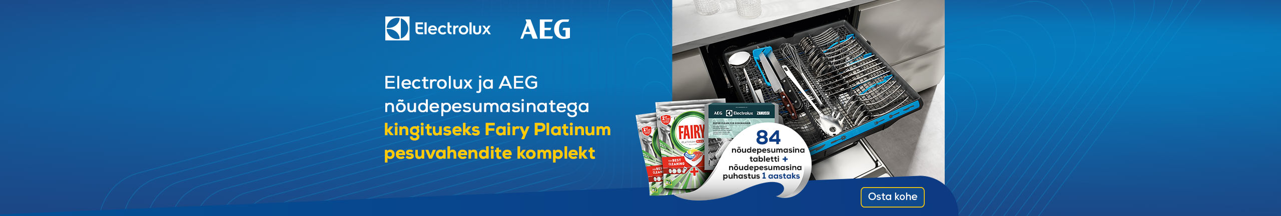 Buy Electrolux or AEG dishwasher and receive a complimentary gift
