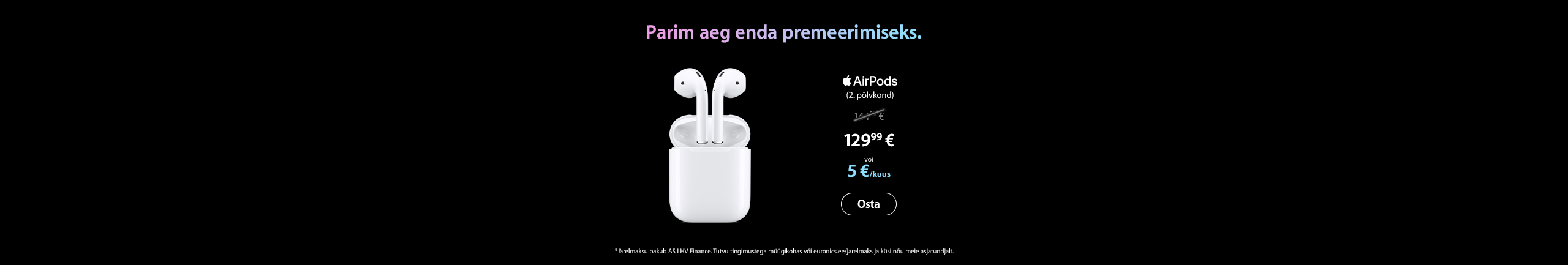 Apple'i Musta Reede pakkumised - AirPods 2