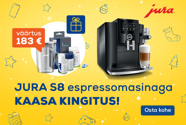 JURA S8 espressomasinaga kaasa kingitus!