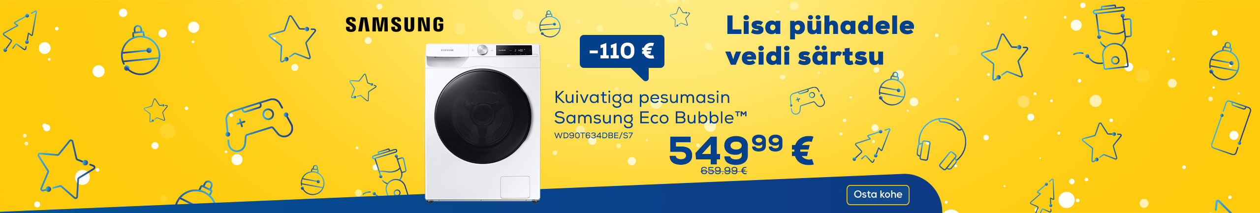 Christmas Gift ideas. Samsung Eco Bubble™ - Washer-Dryer Combo