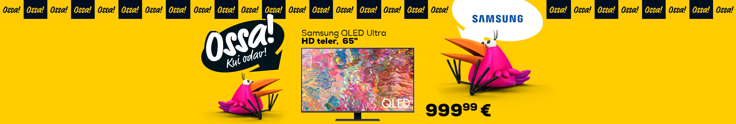 Ossa! Kui odavad hinnad! Samsung QLED Ultra HD teler,  65"