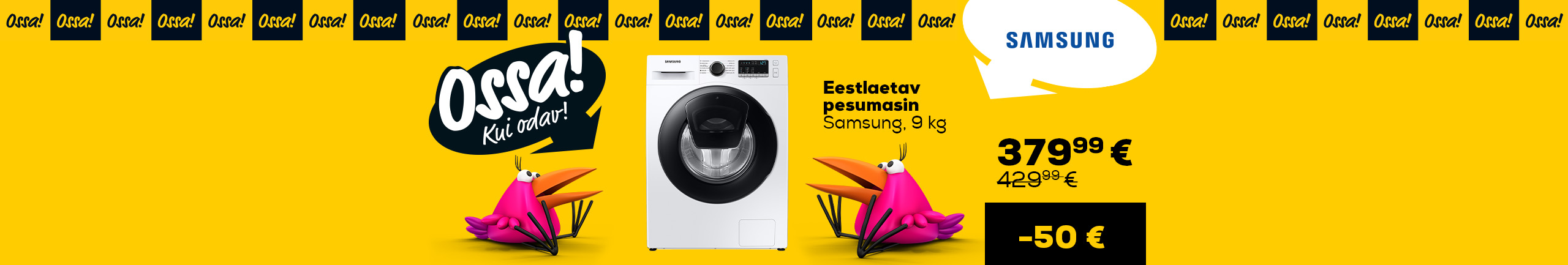 Ossa Winter 2023! Wow, what a low price! Front Load Washing Machine Samsung