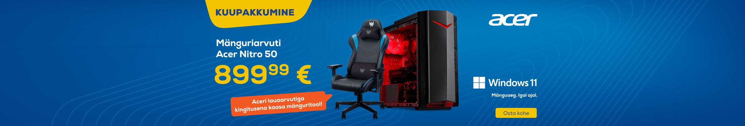 Get a complimentary gaming chair with Acer desktop!