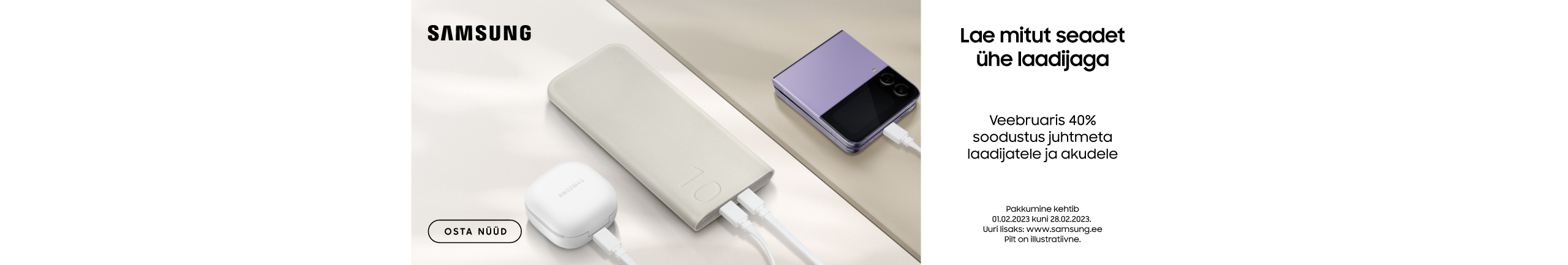 Samsung wireless chargers and power banks 40% off!