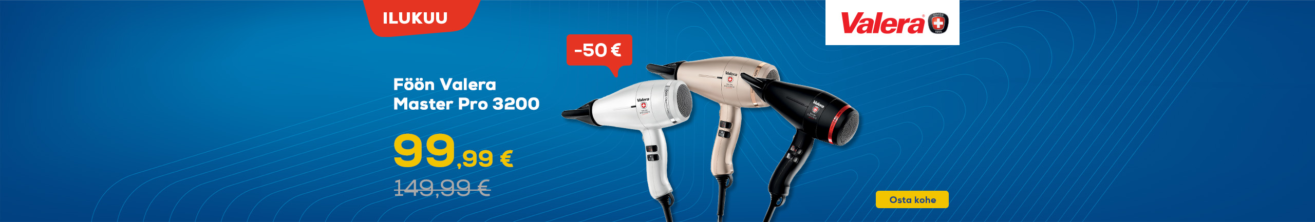 Beauty month offers Valera hair dryer  Master Pro 3200