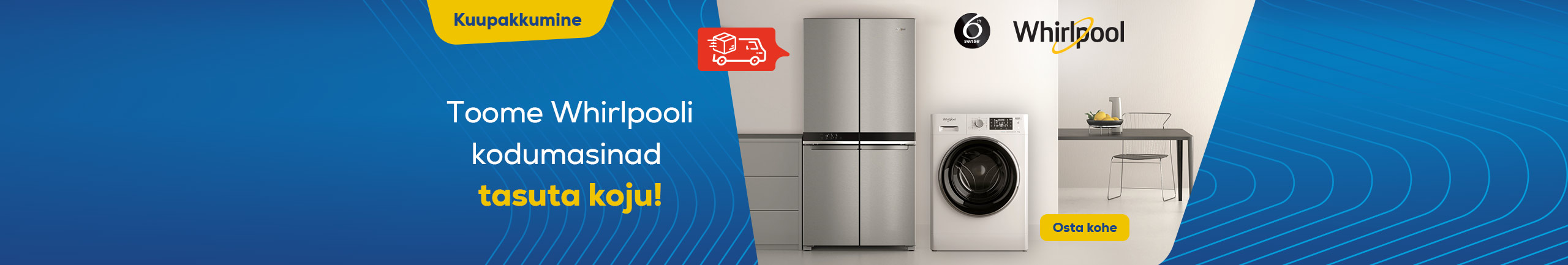 Free delivery for Whirlpool home appliances!
