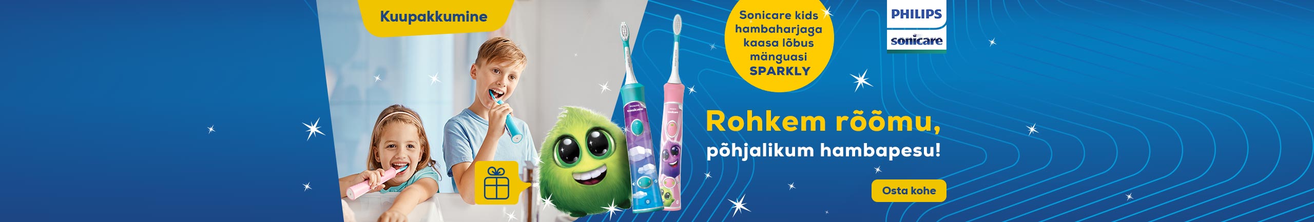 Sonicare kids hambaharjaga kaasa lõbus mänguasi Sparkly