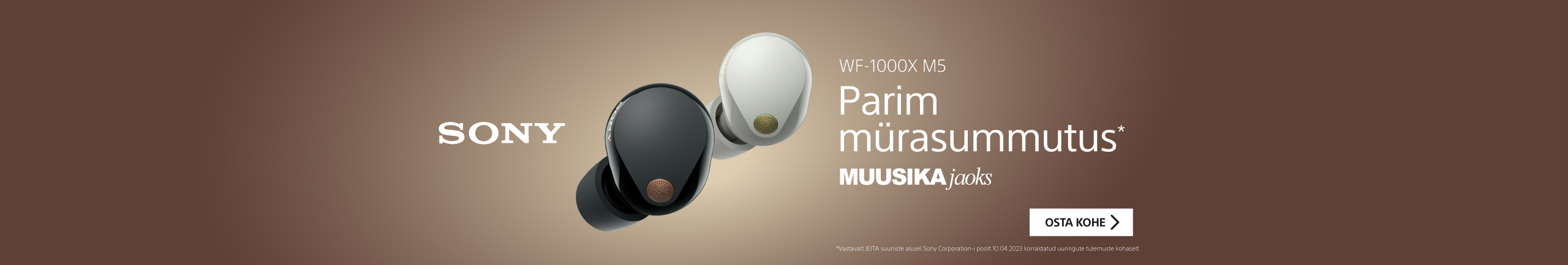 Uus Sony WF-1000X M5