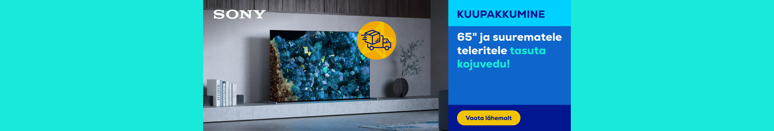 Free delivery of 65" and larger Sony TV-s!
