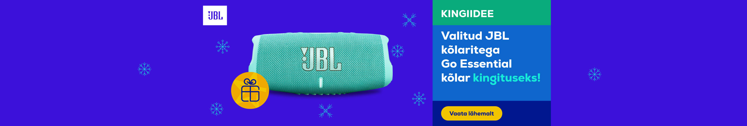 Valitud JBL kõlaritega Go Essential kõlar kingituseks!