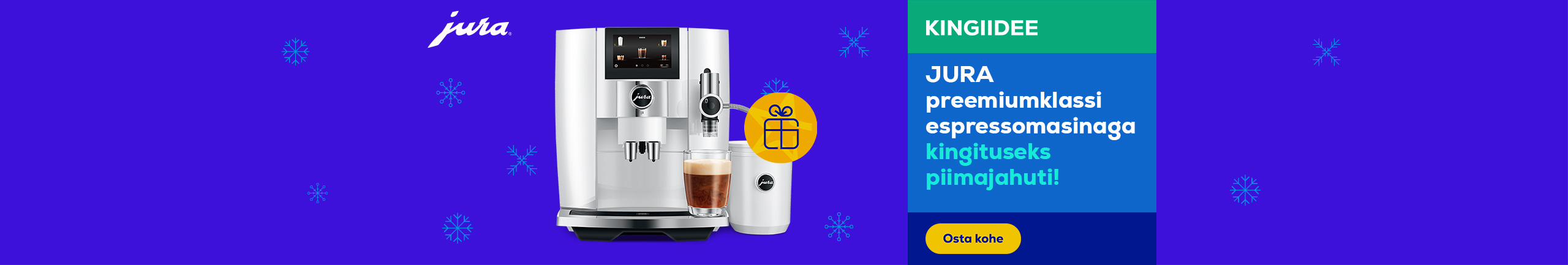 JURA preemiumklassi espressomasinaga kingituseks piimajahuti!