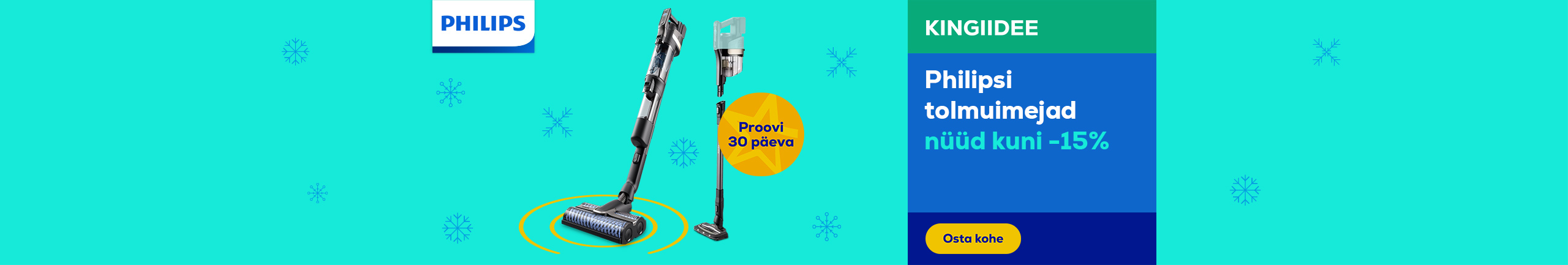 Philips vacuum cleaners now up to -15%!