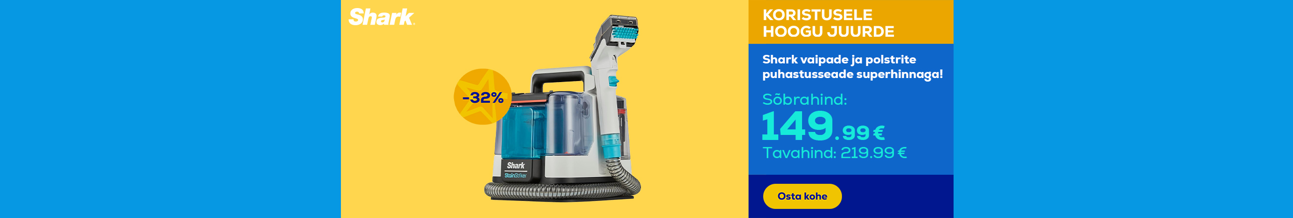 SHARK carpet and upholstery cleaning device at a super price!