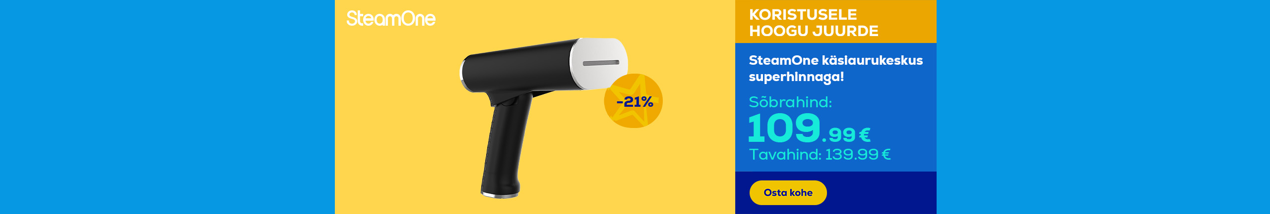 SteamOne handheld steamer at a super price!