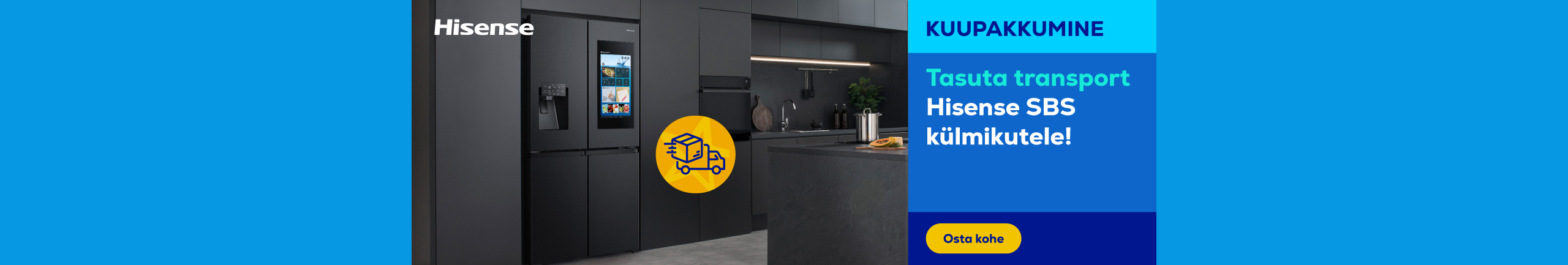 Free delivery on Hisense SBS refrigerators!