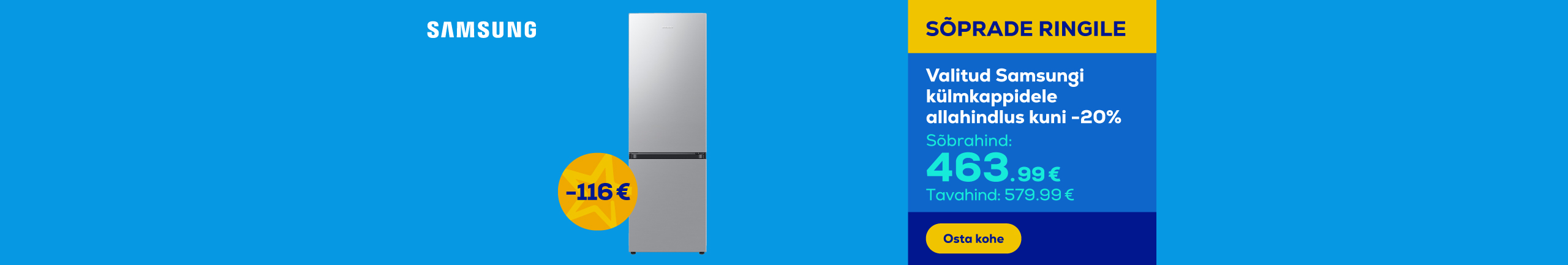 Selected Samsung refrigerators up to -20%