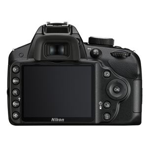 DSLR camera D3200 with 18–55mm VR II & adapter, Nikon