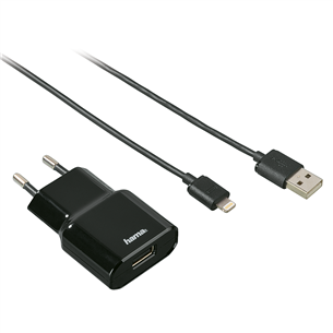 Зарядное устройство и кабель USB-Lightning, Hama