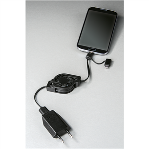 Micro USB-Lightning sissetõmmatav juhe 1,2 m, Hama