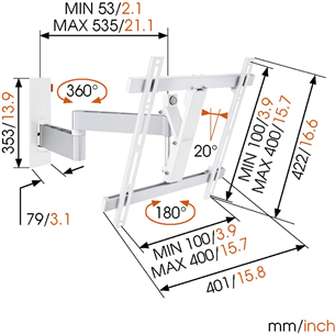 Настенное крепление для телевизора Vogel´s W53071 (32-55")